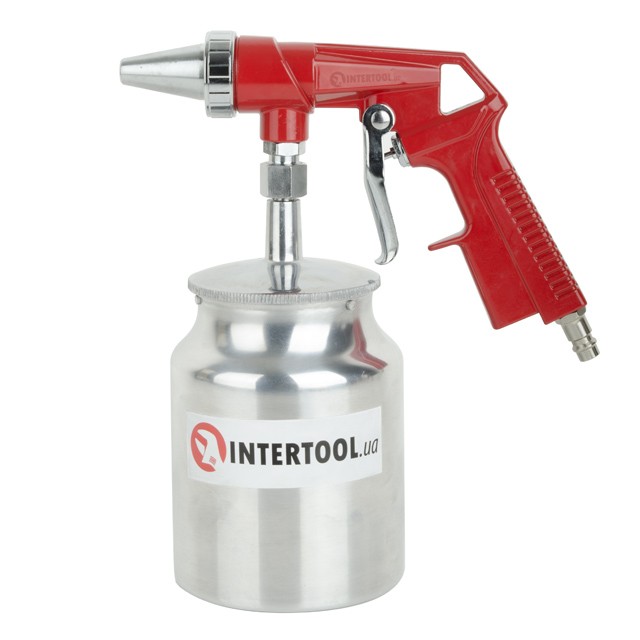 Пистолет пескоструйный пневматический Intertool с металлическим бачком (PT-0707)