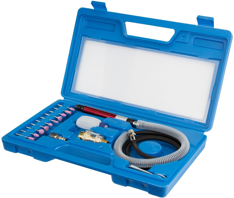 Шлифмашинка прямая пневматическая Sigma с аксессуарами в кейсе 54000 об/мин (6732891)