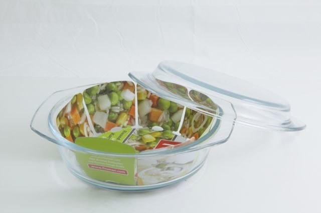 Кастрюля Fissman для запекания 1.5 л с крышкой жаропрочное стекло (GS-6503.24)