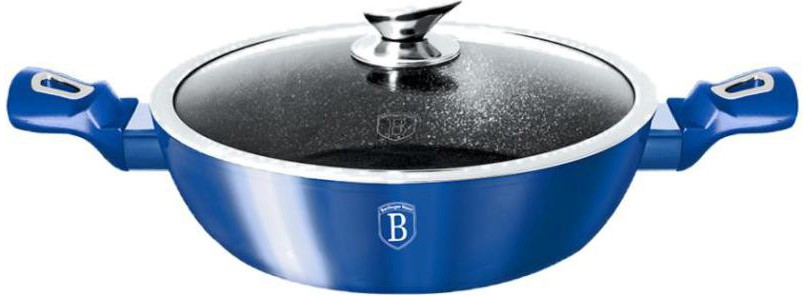 Сотейник с крышкой Berlinger Haus Blue Metallic Line 28 х 7.5 см 3.8 л (BH-1653N)