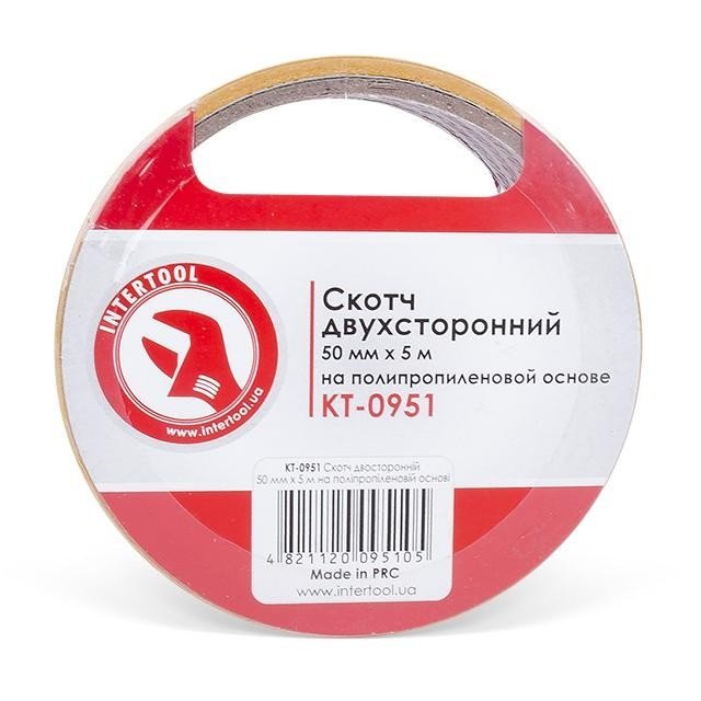 Скотч двухсторонний Intertool 50мм*5 м на полипропиленовой основе (KT-0951)