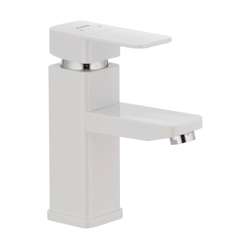 Смеситель для раковины PLAMIX Kub-001 белый (без подводки) (PM0008)