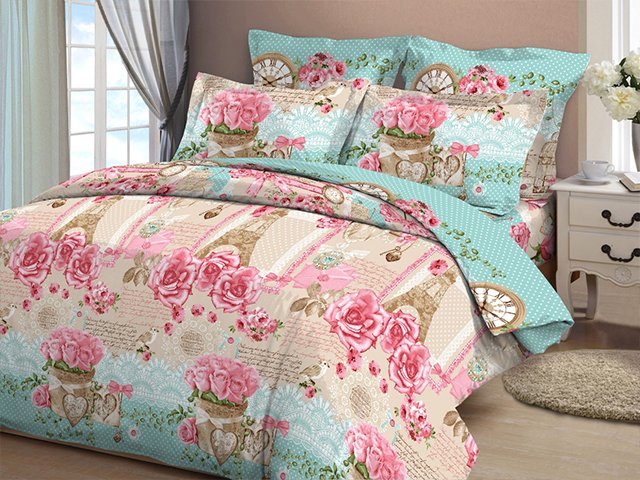 Комплект постельного белья Руно 220х240 см 4шт Евро Розовый (845.114ДУ_4533)