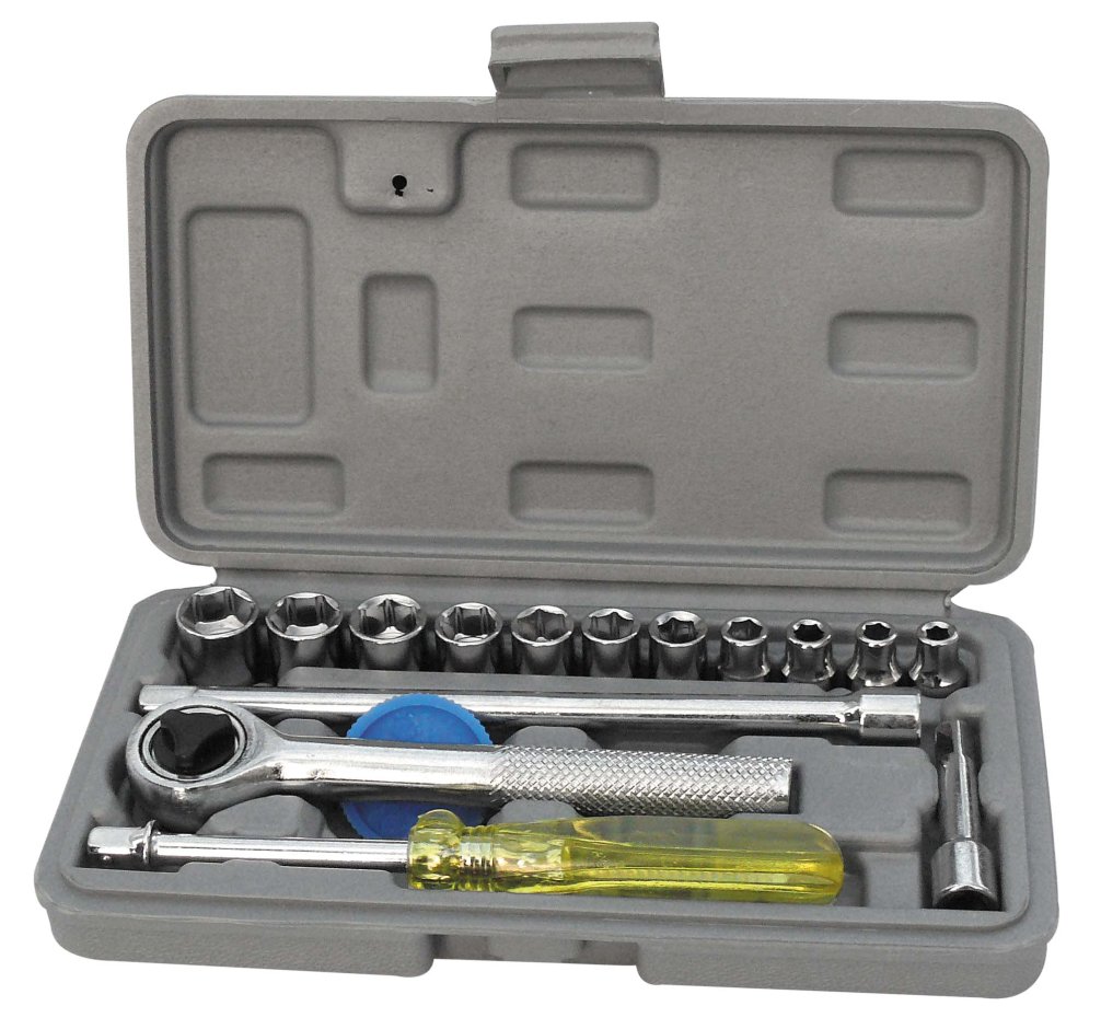 Набор насадок торцевых Mastertool 1/4" 16 шт в кейсе (78-0255)
