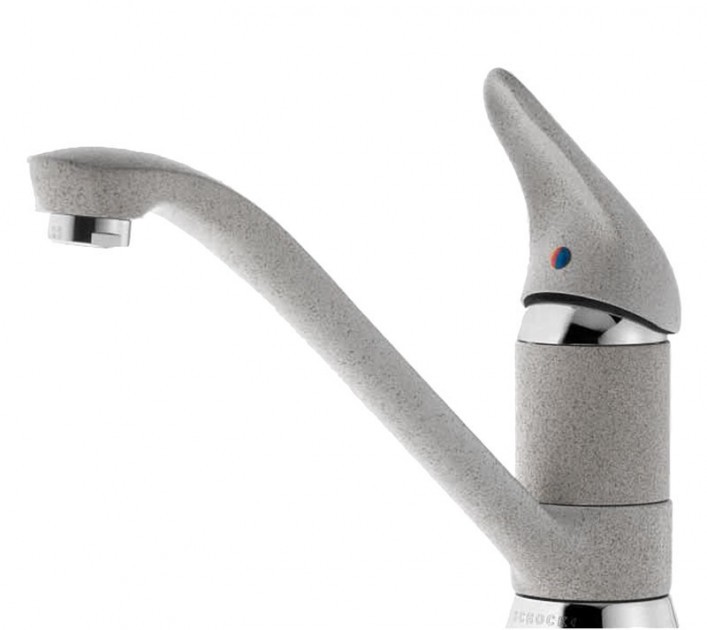 Кухонный смеситель Schock Aqualux Alumina-04 хром/алюминий (72900004)