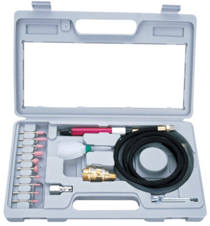 Зачистная машинка Airkraft микро пневматическая с комплектом шлифовальных камней (AT-010K)