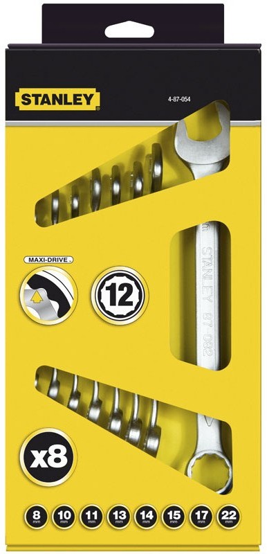 Набор ключей комбинированных Stanley MaxiDrive Plus М10-М17 8 шт (4-87-054)