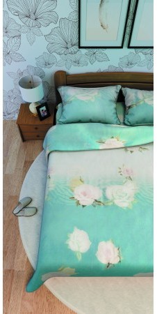 Постельное белье Leleka-Textile Ранфорс 175х210 Бирюзовое Двуспальное