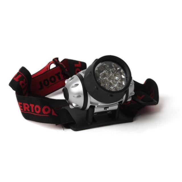 Фонарь Intertool налобный светодиодный, 4 режима работы, 19 LED, батарейки 3 ААА (LB-0301)