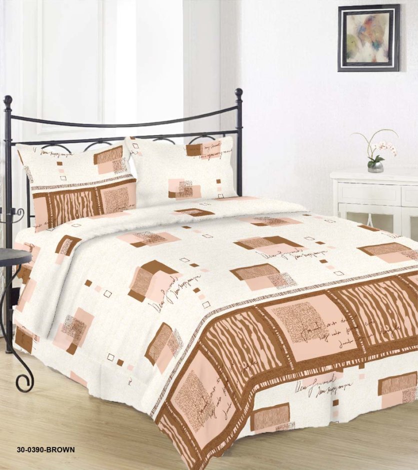 Комплект постельного белья Руно 220х240 см 4шт Евро Коричневый (845.114Г_30-0390 Brown)