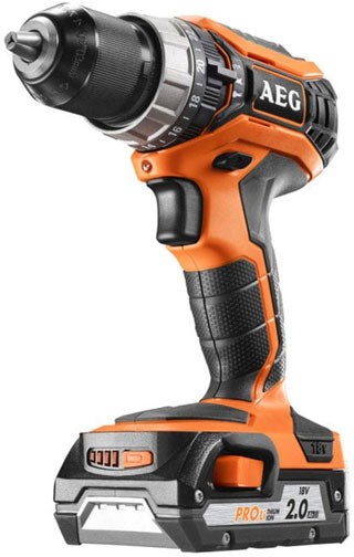 Шуруповерт AEG 2 x Li-ion 18 В, 2 Ач, 50 Нм, патрон 13 мм (сталь) в кейсе (BS14CLI-202C)