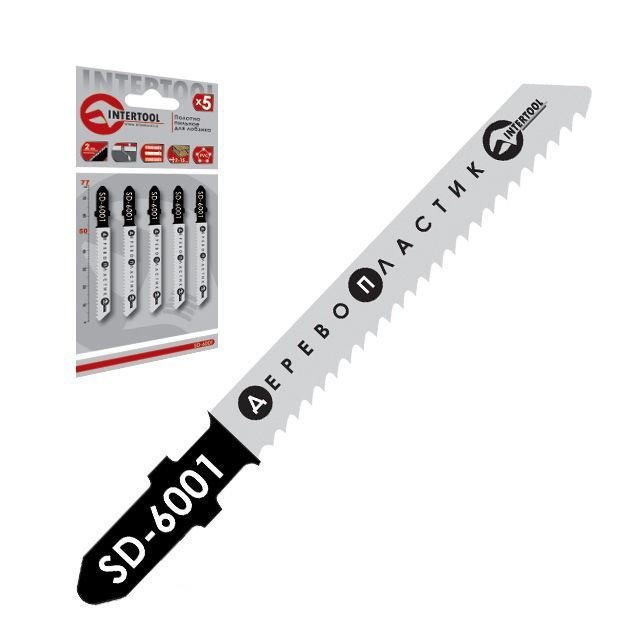 Полотно пильное Intertool для лобзика, 50мм, зубья 2мм, по дереву (SD-6001)