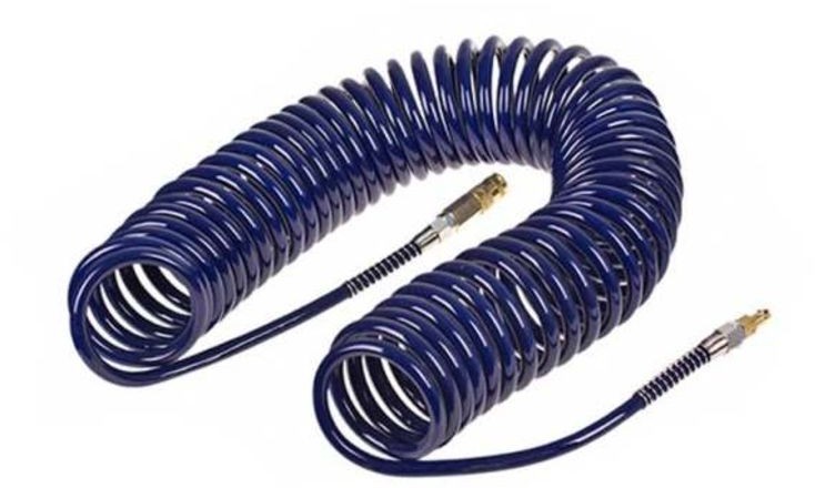 Пневмошланг спиральный полиуретановый Alloid 5х8 мм 10 м (ШП-5810)