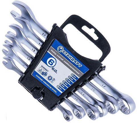 Набор ключей комбинированных Стандарт 6 шт 8,10,12-14,17 мм (NKK6ST)