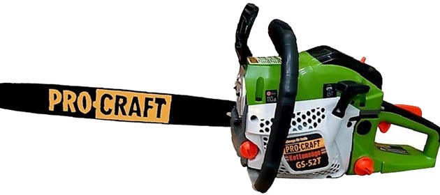 Бензопила Procraft GS-52T 1 шина 1 цепь 45