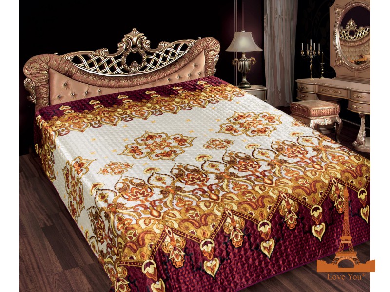 Покрывало Love you Шелк Gold 36 Янтарь 220х240 см Золотое