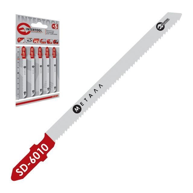 Полотно пильное Intertool для лобзика 75мм, зубья 1.2мм по металлу (SD-6010)