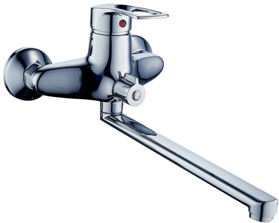Смеситель для ванны Tau SM D40 гусак прямой 350мм дивертор встроенный картриджный (SM-2C244C)