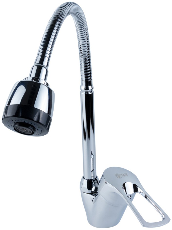 Смеситель для кухни Tau SM D40 гусак гофрированный на гайке (SM-4B644C)