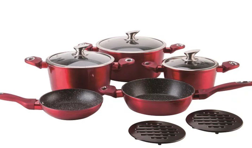 Набор посуды с мраморным покрытием Bohmann 10 предметов (1019-10 ВН)