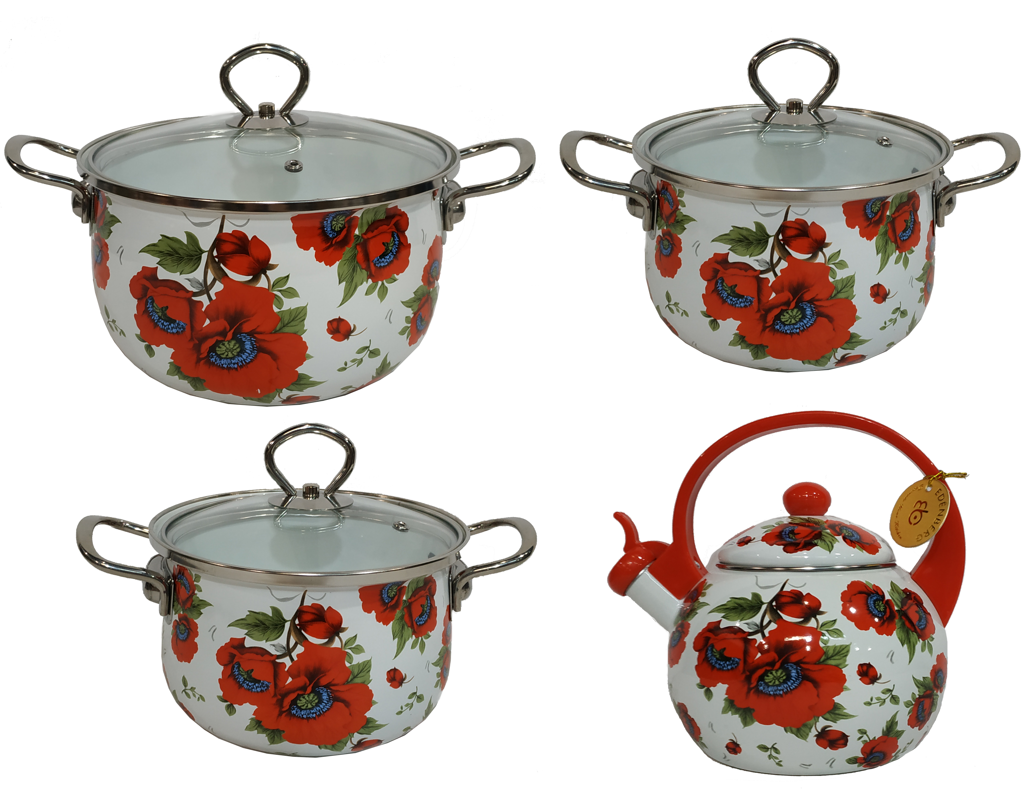 Набор эмалированной посуды Edenberg 7 предметов (EB-3372-B)