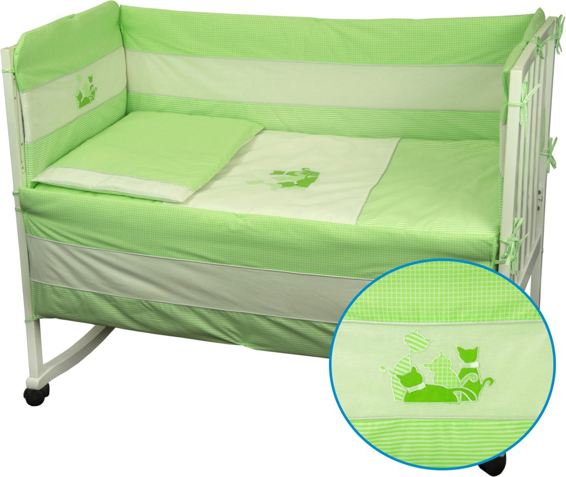 Комплект постельного белья Руно Котята 60х120 см 4шт Детский Салатовый (977Кошенята_Салатовий)