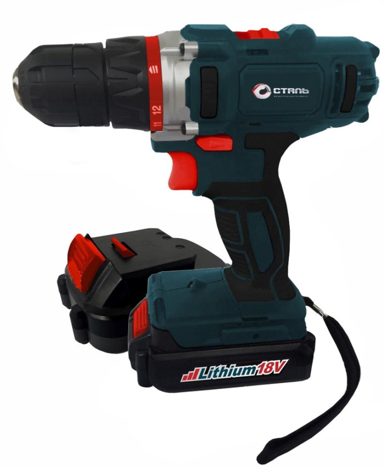 Дрель-шуруповерт аккумуляторный Сталь ШЛ 1815-2 Б2 18 В Li-Ion (68526)