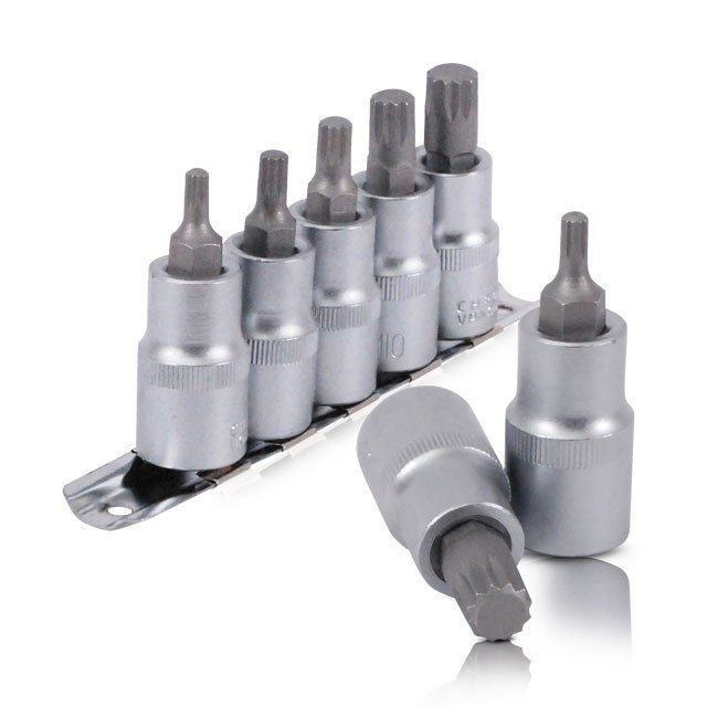 Набор сплайнов на планке Intertool 5шт 1/2" М5,6,8,10,12 (HT-1850)