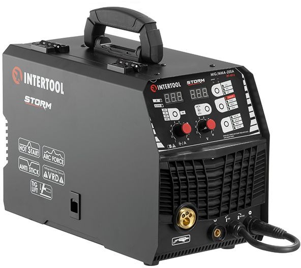 Полуавтомат инверторный Intertool MIG/MMA-200A, STORM (WT-4012)