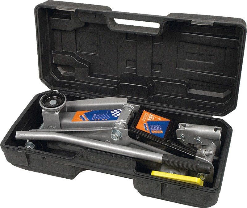 Домкрат гидравлический подкатной Miol 2 т 130-380мм в ящике (80-131)