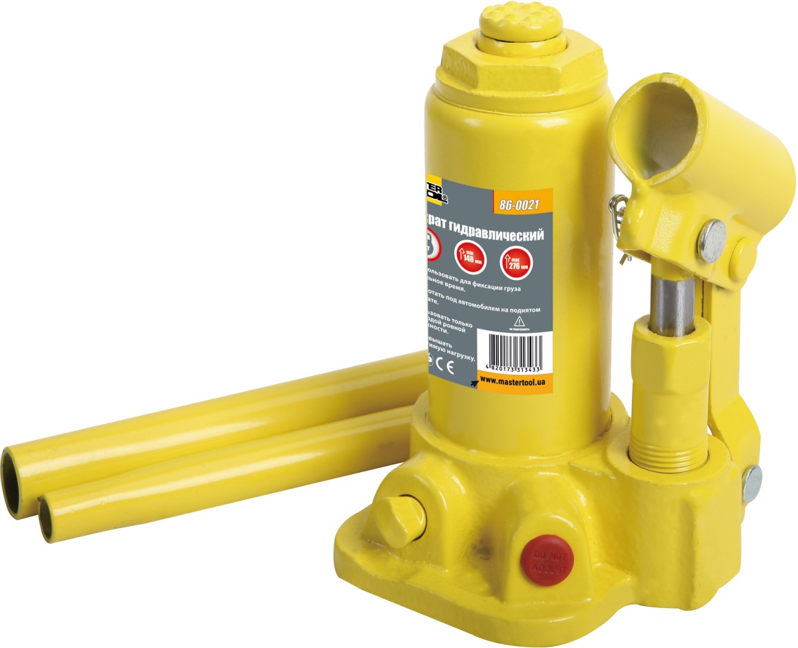 Домкрат гидравлический бутылочный Mastertool 2 т 148-276 мм (86-0021)