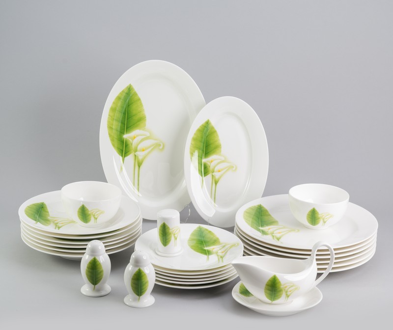 Столовый сервиз Sakura Листья фарфор 27 предметов (SK-0521)