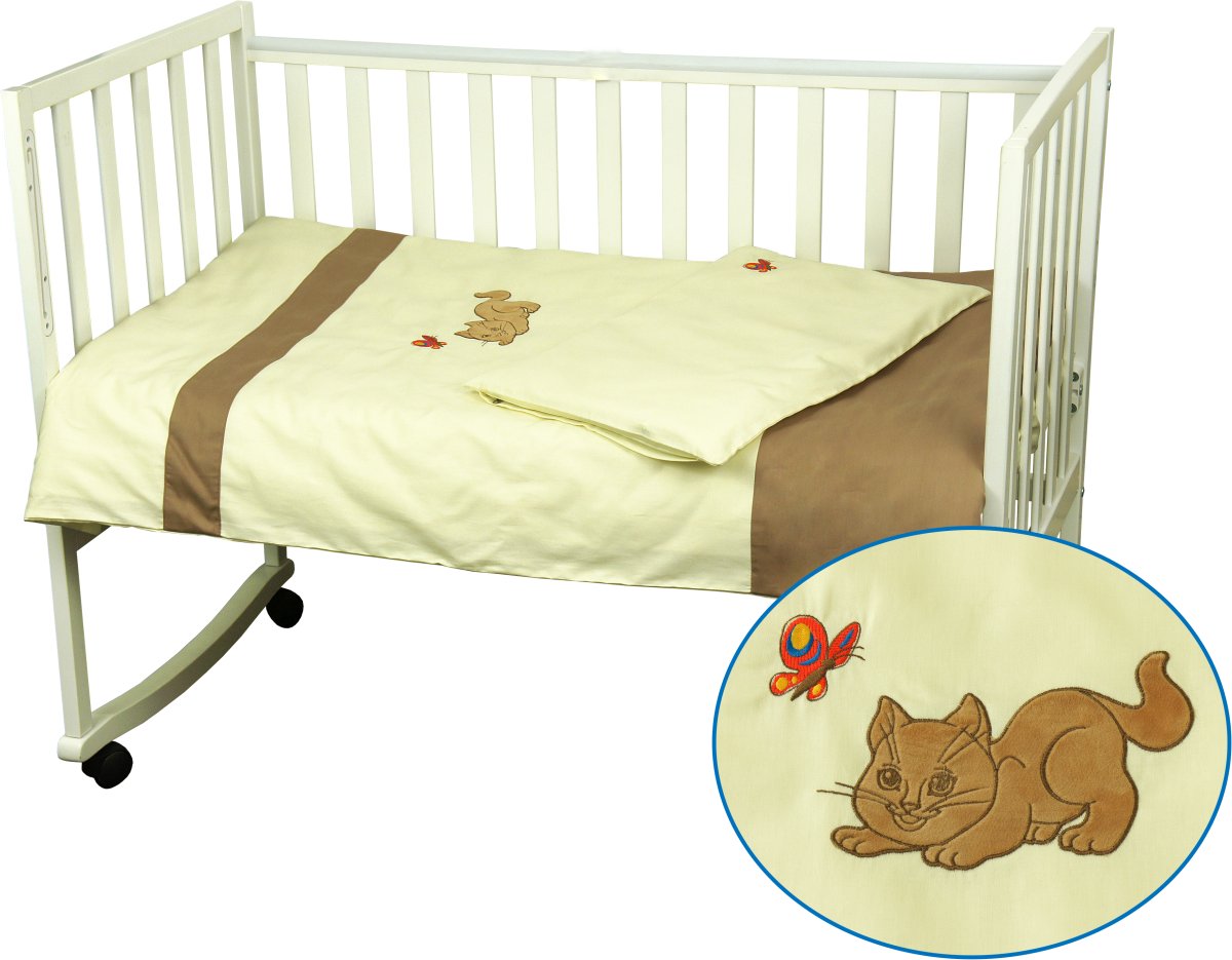 Комплект постельного белья Руно 60х120 см 3шт Детский Рыжик с вышивкой (932Рижик)