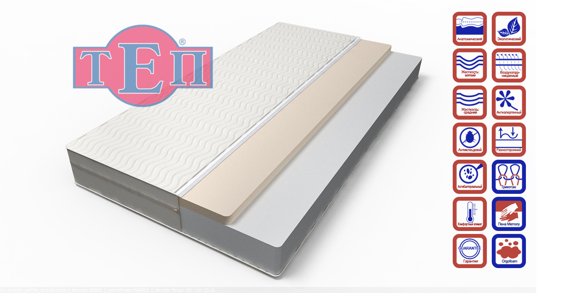 Матрас ТЕП MOLLIS Up Orgo 160х190 см