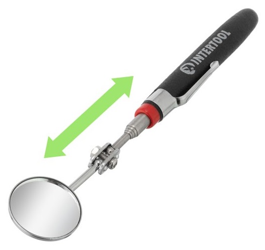 Зеркало инспекционное телескопическое Intertool D31 мм 170-485 мм (ET-1018)