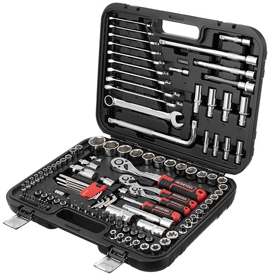 Набор инструментов Intertool 1/2" & 3/8" & 1/4" 126ед. Cr-V STORM (ET-8126)