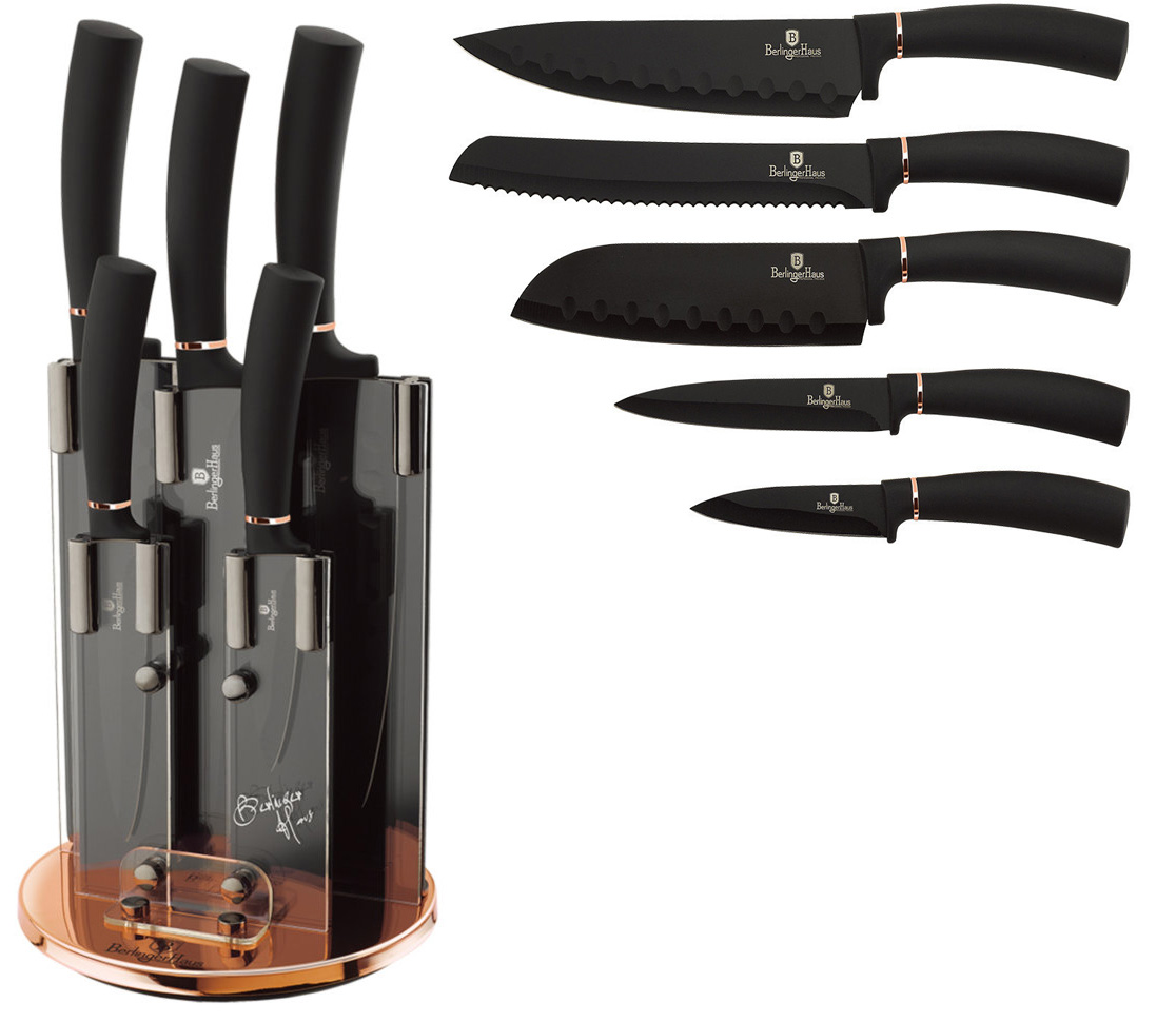Набор ножей Berlinger Haus с алмазным антипригарным покрытием 6 предметов (BH-2336)