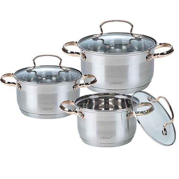 Набор посуды Maestro зол. из 6 предметов (MR-3516-6М)
