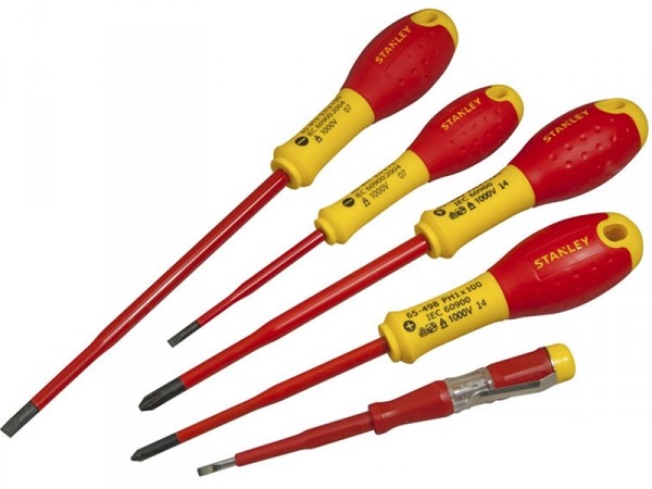 Набор отверток диэлектрических Stanley FatMax индикатор, SL, PZ, корпус VDE 1000V 5шт (XTHT0-62693)