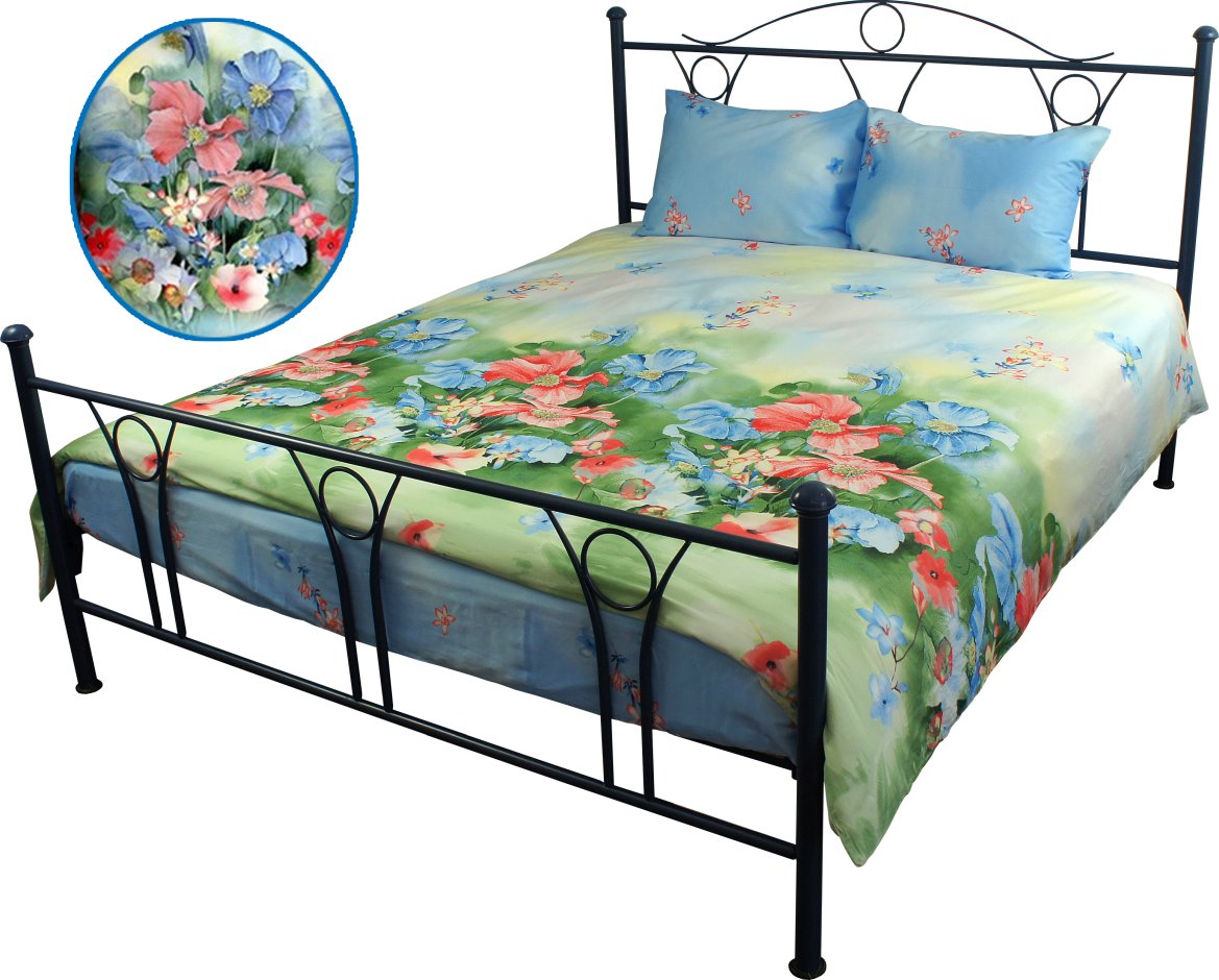 Комплект постельного белья Руно Луговые Травы 220х240 см 5шт Семейный Зеленый (6.137Summer flowers)