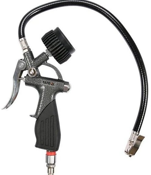 Пневмопистолет для подкачки шин Yato с манометром P ≤ 1 MPa 1/4" (YT-23701)