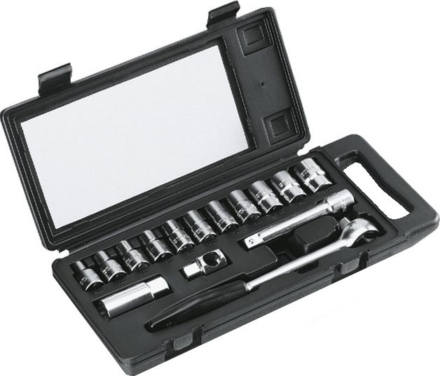 Набор головок торцевых Stanley 1/2" с трещоткой, 15 шт (1-87-065)