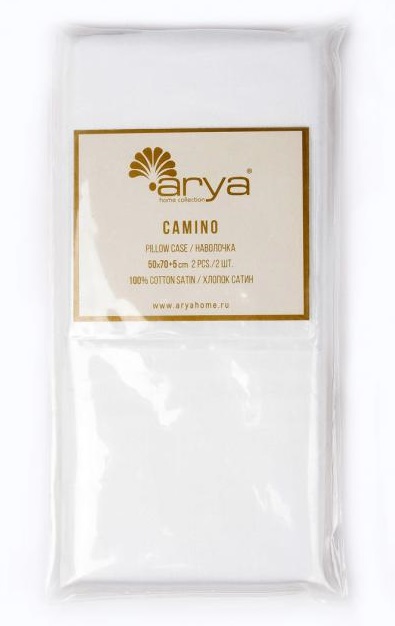 Наволочка Arya Сатин 70х70 2 предмета Camino белый (8680943048936)