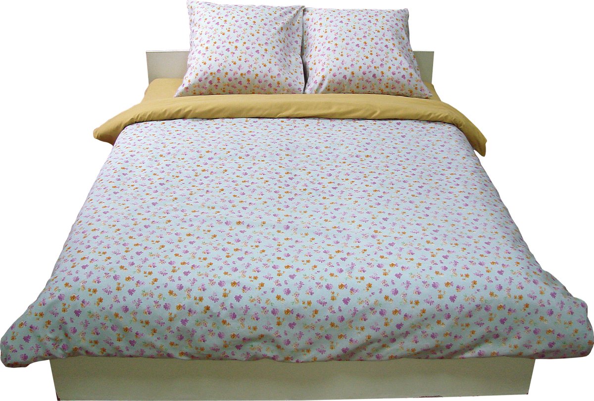 Комплект постельного белья Руно Кантри 220х240 см 4шт Евро Карамельный в цветочек (845.52Кантри02)