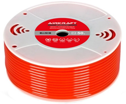 Шланг полиуретановый армированный в бухте Airkraft PR 50 м 6.5х10 мм (PR10)