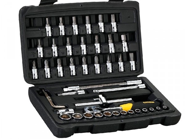 Набор головок торцевых, ключей Stanley 1/4", 46 элементов DW (STMT72794-8)