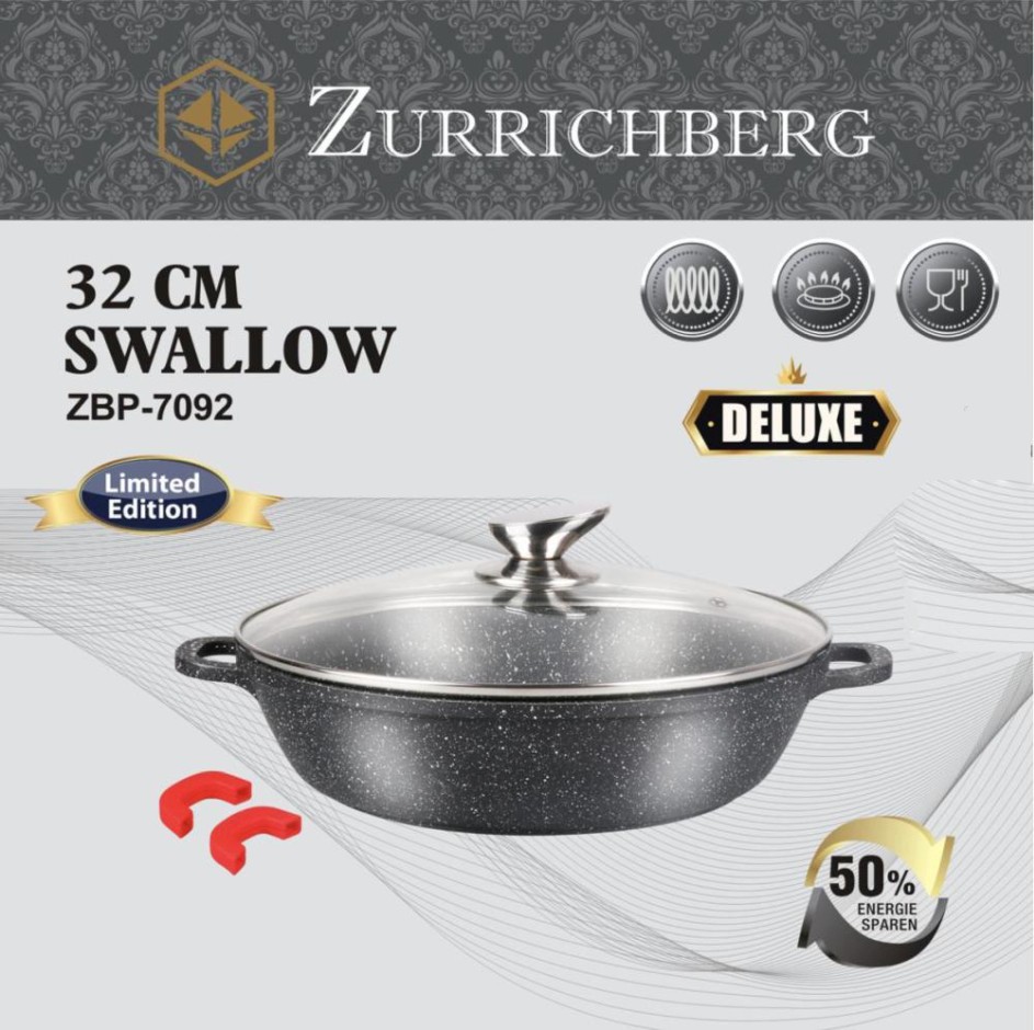 Сотейник Zurrichberg 32 х 7.5 см с мраморным покрытием (ZBP-7092 Black)