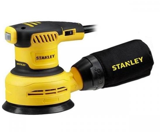 Шлифмашина эксцентриковая STANLEY 300 Вт, 13000 об/мин, амплитуда 2.5 мм, диск 125 мм (SS30-RU)