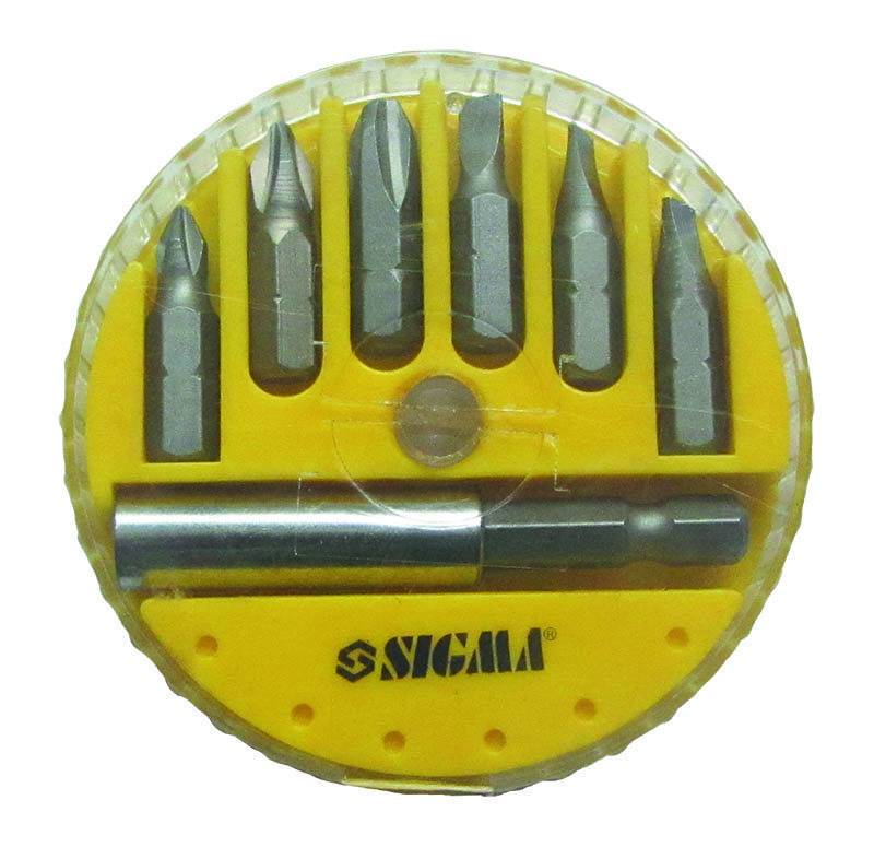 Набор бит Sigma + адаптер 7шт S2 (пласт кейс) (4013101)