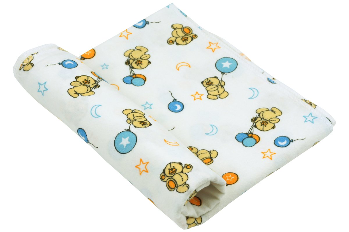 Пеленка Руно Хлопок 90x80 см Белая Мишка с шариком (203.05_215-2)